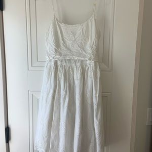 White J Crew babydoll style  dress